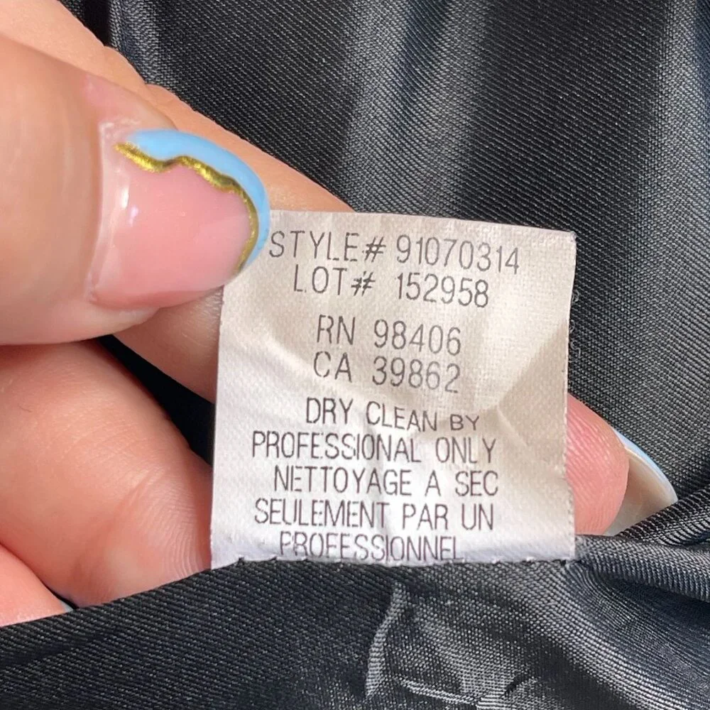 Theory Women's Black 100% Leather Pencil Zip Up Skirt Size 6 - Picture 6 of 6